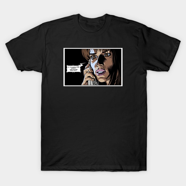 Sidney Phone Scream Movie Comic Adaption Panel Art T-Shirt by ibtrav